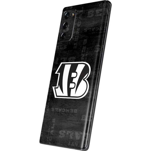 NFL Cincinnati Bengals Black & White Galaxy Note20 5G Skin